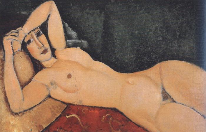 Recling Nude with Arm Across Her Forehead (mk39), Amedeo Modigliani